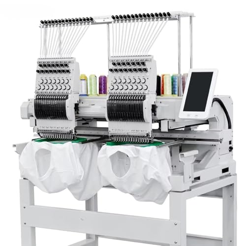 Commercial Computerized Embroidery Machine High Speed Multi Needle Embroidery Machine for Custom Clothing Hat and Gift Design Auto Color Change & Trim WiFi/USB Design Transfer