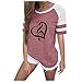 HULKY Femme T Shirt Sweat Tee Shirt Femme Été Tumblr Chic Sexy Imprimé Top Haut, 2020 Nouveau Mode T-Shirt Femmes Moulan Shirt Manches Courtes en Vrac Tops Basique Col Rond Tee Shirts