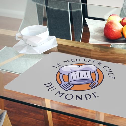 Sets de table en liège gris napperons anti-rayures 39,5x28,5