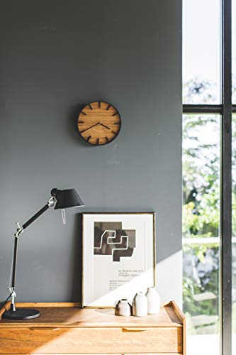 Yamazaki Modern Home Decoration | Steel + Wood | Wall Clock, One Size, Walnut #TOP6