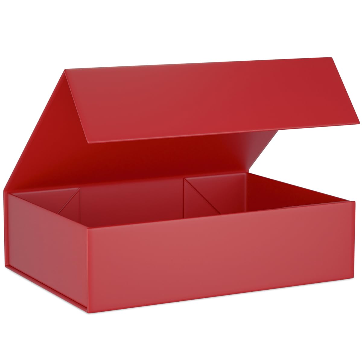 PSHVYM Gift Boxes with Lids, 11.5x7.8x3 In Red Gift Box for Presents Magnetic Closure for T-Shirts, Gloves, Scarves, Books, Baby Clothes, Robes Clothing Gift Wrap, Contains Card, Ribbon