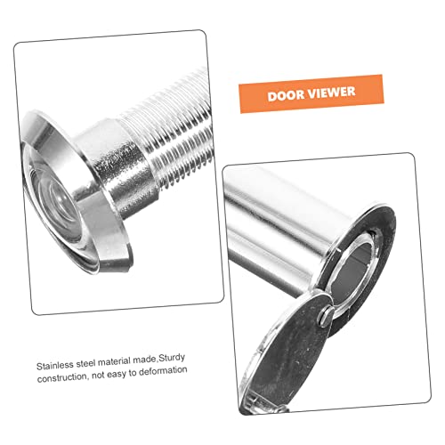 POPETPOP Mirilla para puerta frontal con cubre acero inoxidable para protección de privacidad mejorada miniatura 6