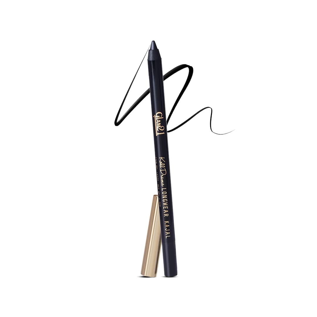 Glam21 Kohl Drama Long Wear Kajal + Sharpener | Velvety Textute | Stays For 12 hours | Highly Pigmented For Intense Black Look | 1.2 gm-image-14