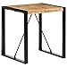 Industrial Square Dining Table Solid Mango Wood with Powder-Coated Steel Legs Modern Industrial Style for Dining Area 4-Piece Set