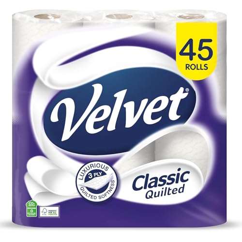 Velvet Classic Quilts Toilet Roll 45 Rolls