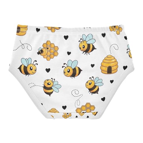 Toddler Girl Panties, Cute Cartoon Bees Girls Underwear Cotton, 2–8 Years2