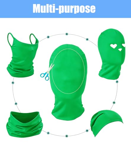 Image of 3 Pieces Full Face Mask, Stretchy Faceless Cloth Masks, Statue Inflatable Costume Accessory for Adult Men Women