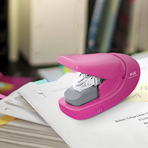 Image of Paper Clinch Staple Free Stapler Pink