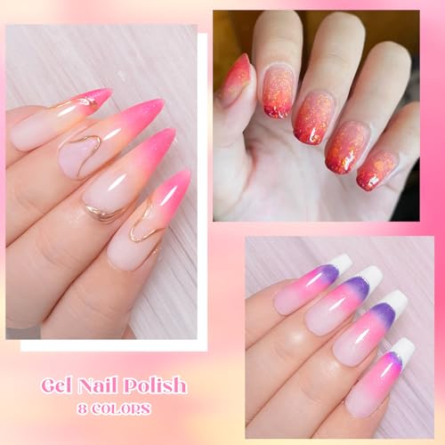 Set de 8 esmaltes de gel que cambian de color MEET ACROSS miniatura 2