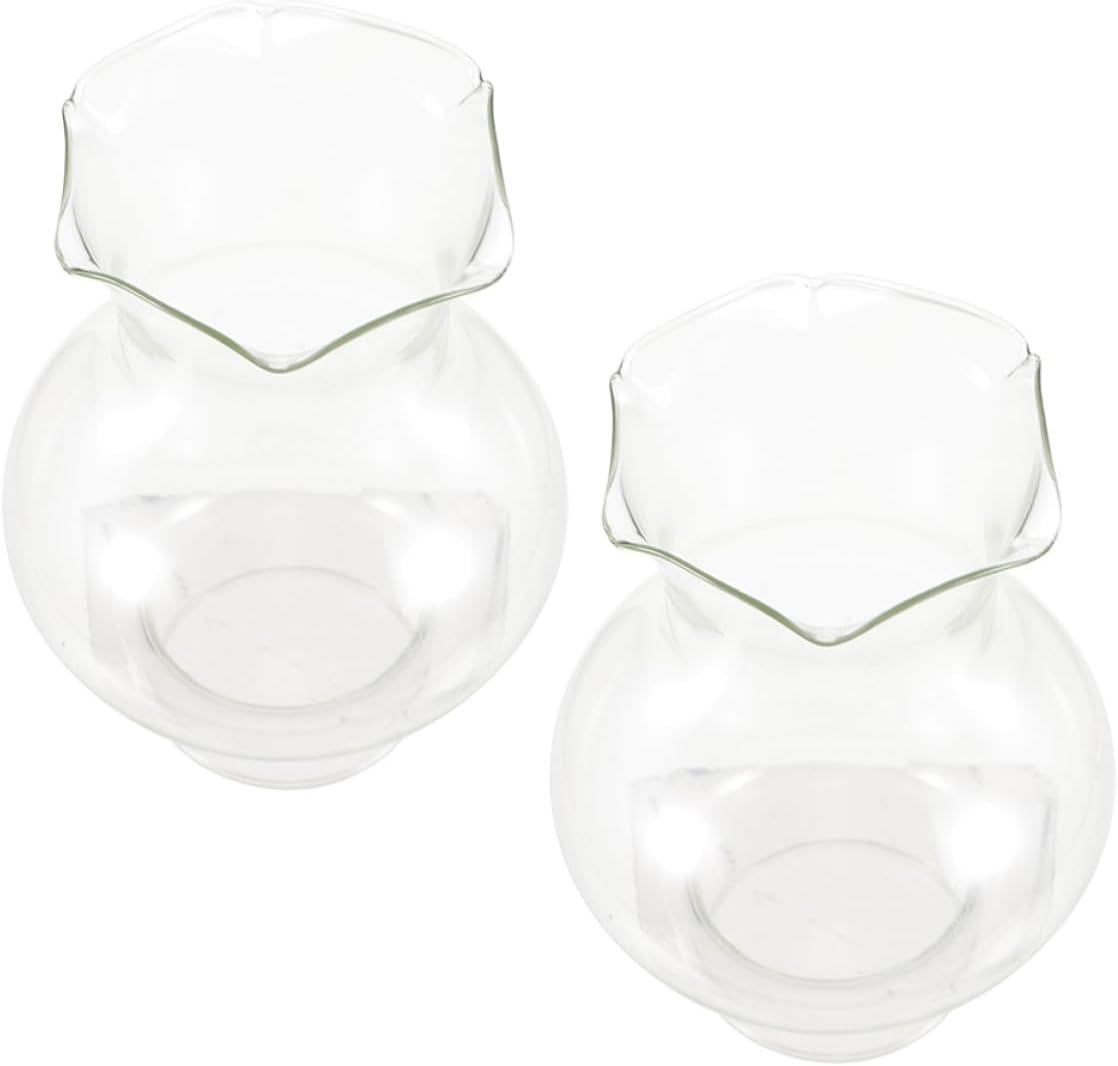 2pcs Small Kerosene Lamp Glass Chimney 3cm Diameter Oil Lamp Shade Glass Cover Replacement for Vintage Oil Accessories Indoor Lighting