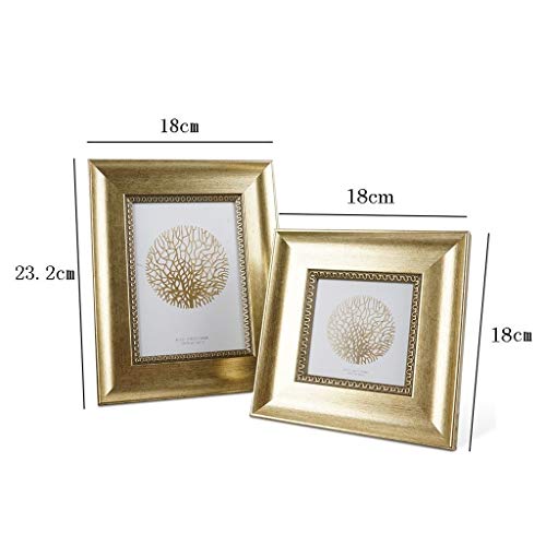 hongbanlemp Fotorahmen Golden Photo Frame Bildzertifikat Frame Desktop Zähler Wanddekoration (7 x 9 Zoll / 7 x 7 Zoll… – Bild 3