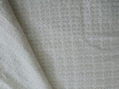 Tissu de broderie en organza 112 cm de large - Broderie 4 - 6