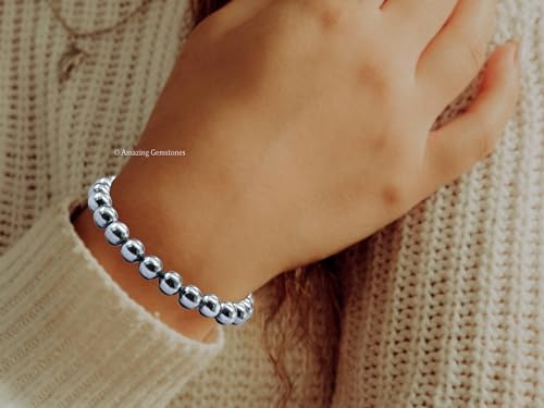 Amazing Gemstone Black Pearl Bracelet for Women Men's Gifts - Protection Healing Crystal Bracelet - 8mm Gemstone Beaded Adjustable Bracelet Pulseras Para Hombres Mujer Stocking Stuffers - Image 5