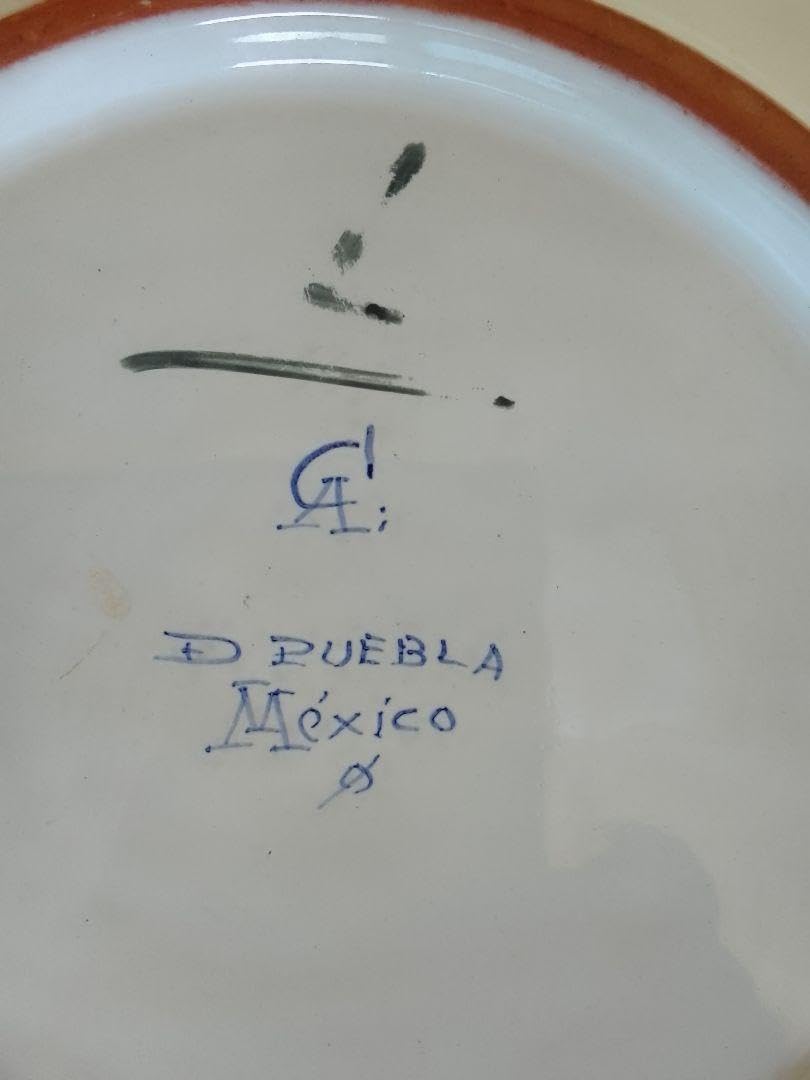 Amazon.co.jp: 大皿 プエブラ D PUEBLA MEXICO 飾り皿 花柄