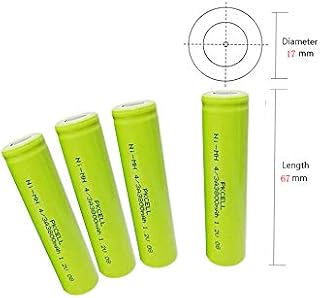 17670 Ni-MH Rechargeable 4/3A 3800mAh 1.2v Batteries with Flat Top Pack of 4pc