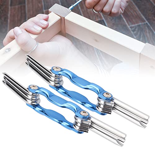 Pssopp PSSOPP2S1YEG7QRX 2Pcs 6 In 1 Screwdrivers,Ergonomic Handle Strong High Carbon Steel Flexible Folding Screwdriver Set thumb #2