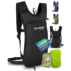 SASMO® Fahrradrucksack & Skirucksack 6L / 8L / 10+3L / 14+3L / 20L mit Thermofach, Helmnetz & Regenschutz | Ultraleicht – MTB Rucksack Herren & Damen | Kleiner Fahrradrucksack Herren & Damen