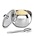 Azucarero, Newness acero inoxidable azucarero con tapa transparente (para mejor reconocimiento) y azúcar cuchara para hogar y cocina, forma de tambor Small Size, 240 ML(8.1 OZ or 1 Cup)