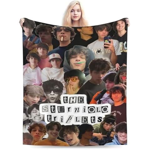UALWORY Sturniolo Artist Triplets Throw Blanket Soft Fuzzy Plush Blanket for All Seasons Home Decor for Sofa Couch or Bed 50"x40" Cover