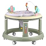 Baby Walker with Wheels | 5 Adjustable Heights & 360° Swivel Seat | Music & Detachable Toys | Bounce Footpad | Activity Center for Boys & Girls 6-18 Months