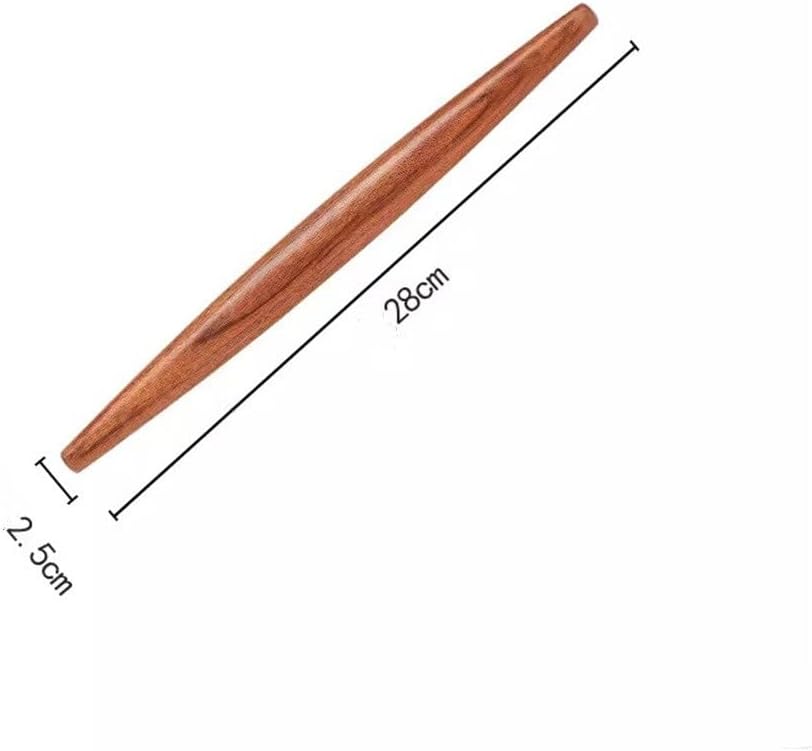 Dough Roller Wooden Rolling Pin for Household Dumpling Skin Rolling Pin(28x2.5cm)
