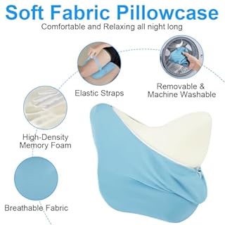 Ainiv Cuscino pe Ortopediche per Traversine, Cuscino Per Gambe Ortopedico In Memory Foam, Cuscino per Gambe e Ginocchia, Alibrato Per Dormire Sul Fianco (Blu)
