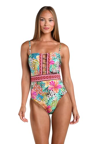 Sunshine 79 Women's Bandeau Mio One Piece Swimsuit, Multi, 6