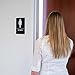 USA Made - Men's and Women's Restroom Signs ADA-Compliant Bathroom Door Signs for Offices, Businesses, and Restaurants, Black
