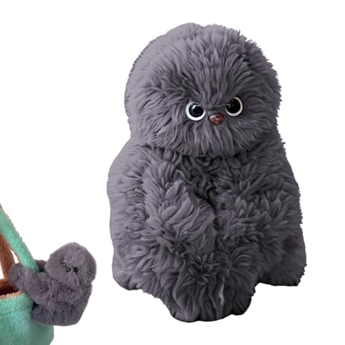 Llavero de peluche suave de búho | Juguete con sonido para mochila | Accesorio decorativo lindo | Animal miniatura de peluche | Idea de regalo para niños niñas fiestas de viajes escolares
