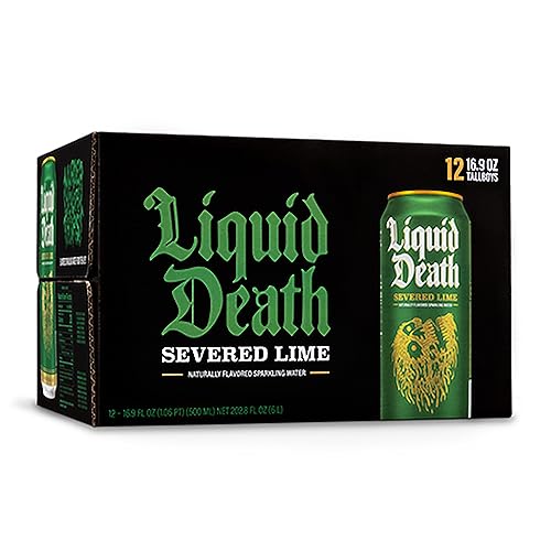 Liquid Death Sparkling Water, Severed Lime 12 x 500 ml