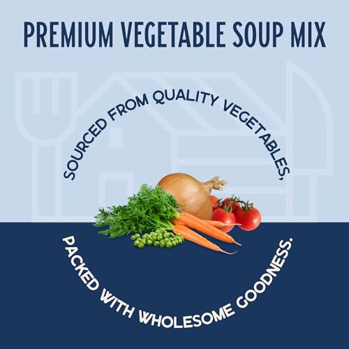 Harmony House Premium Vegetable Soup Mix - Dehydrated Vegetables for Cooking, Camping, Emergency Supply and More (9 oz, Quart Size Jar) - Thumbnail 4