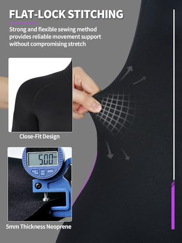 Owntop 5mm Wetsuit for Women - Long Sleeve Full Diving Suits Stretch One Piece Dive Skin UPF50+ Thermal Neoprene Swimwear Ideal for Scuba Surfing Snorkeling, Purple M