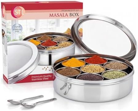 STL Masala Dabba (Spice Box) | Authentic Indian Style Stainless S...