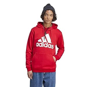 adidas Essentials Fleece Big Logo Hoodie Better Scarlet SM, Better Scarlet, S
