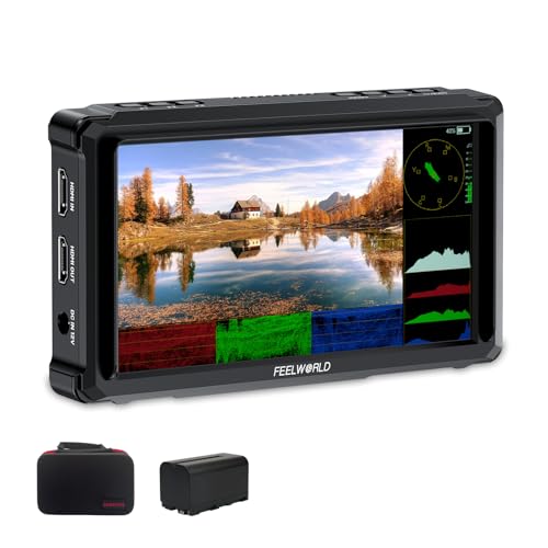FEELWORLD FW568 PRO 6C` 1920X1080 𑜓x 1200nit JtB[hfW^჌tj^[A3D LUT IJ rfIj^[ 4K 60Hz HDMI o͔g`j^O F750 4400mAh ob