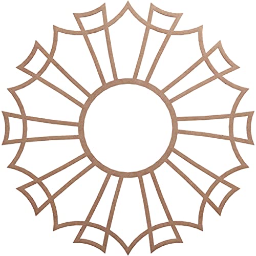 Image of Ekena Millwork 38 inchOD x 13 3 /8 inchID x 3 /8 inchT Augustus Wood Fretwork Pierced Ceiling Medallion, Wood (Paint Grade)