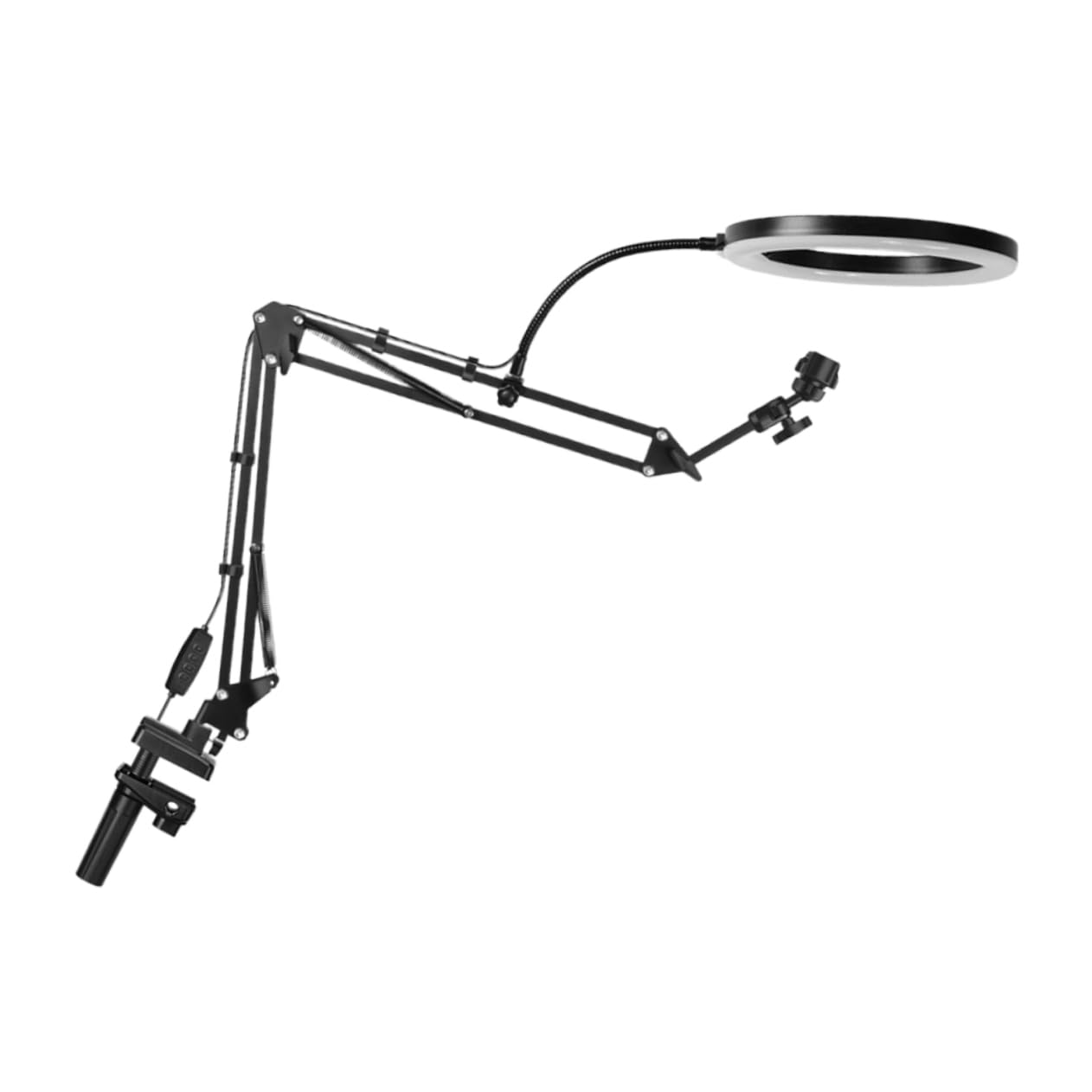Soporte Ajustable para Teléfono Móvil Negro, Abs y Aleación