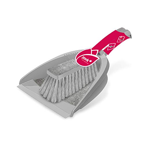 York Handfeger Und Schaufel Besen Und Kehrschaufel Kehrblech Kehrset Kehrgarnitur 23,8 x 33 x 10,3 cm Grau, Legierter Stahl, Grey, 2-teiliges Set – Bild 7