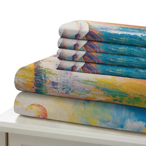 Parure de lit Tour Eiffel anti-plis en microfibre douce avec zip pour lit double de ado
