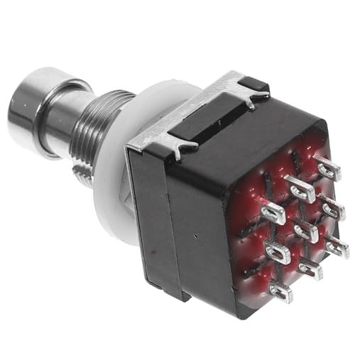 Yardwe Guitar Effector Footswitch Pins Non Latching Pedal Button Replacement for Effects Pedals Durable and Epoxy Housing for Music Applications