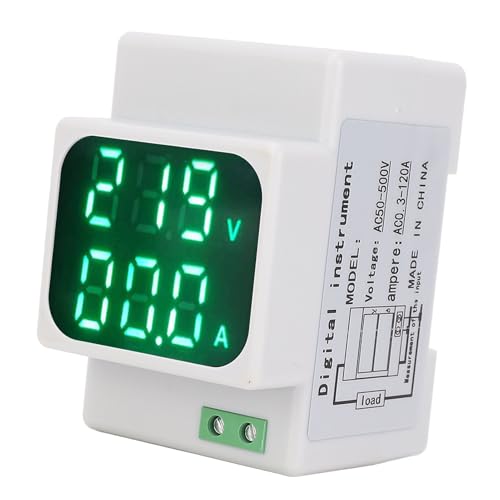 aqxreight Medidor de Corriente de Voltaje CA Digital Pantalla LED de 0,56 Pulgadas para Monitoreo en Tiempo Real Medidor de EnergíA Multifunción para Uso Doméstico, Taller e Industrial Detector