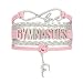 Gymnastics Bracelet, Gymnastics Jewelry, Pink Infinity Love Charm Bracelet for Gymnasts