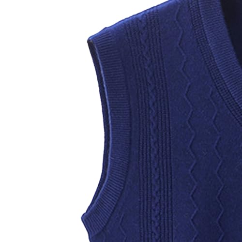 Men's Jacquard Knitted Vest Wool Blended Cable Mens Knit Waistcoat Business Solid Color Plain Vests Sweater4