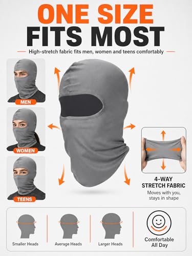 Image of SATINIOR 6 Pcs Ski Mask Cover Balaclava Full Face Mask Summer Face Cover UV Windproof Balaclava for Men Women Outdoor Sports