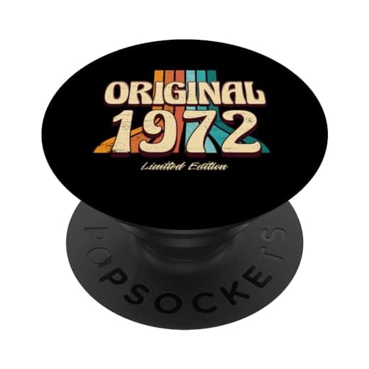 1972 Vintage Cumpleaños Retro Edición Limitada Hombres Mujer PopSockets PopGrip Intercambiable