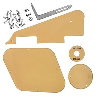 1 Pickguard Jaune Couvercles de Commutateur de Cavité SéLecteur de Micros Vis de Support de Plaque de Style Guitare - Les Beatles, Paul McCartney, John Lennon, RIngo Starr, George Harrison