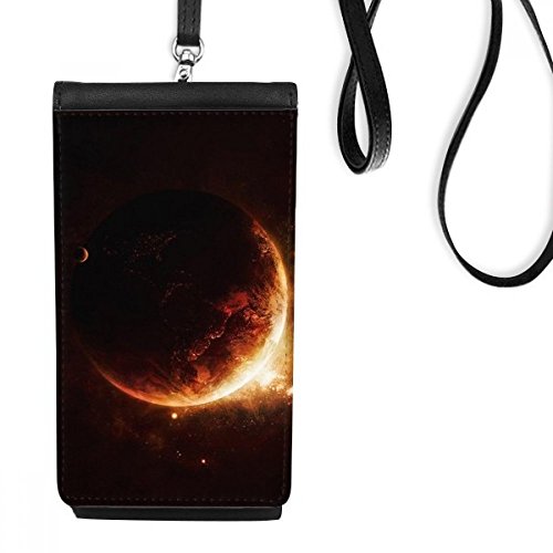 Sacoche téléphone pour voyage avec motif univers planète et rangement cartes