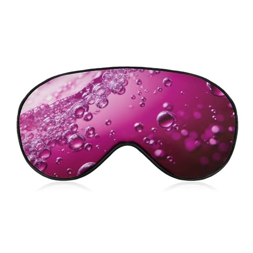 Masque de sommeil pour les yeux avec bulles qui montent dans le raisin - Masque de sommeil liquide pour homme et femme - Sangle réglable - Pour voyage, yoga,...