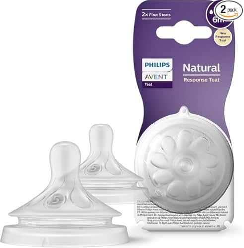 Image of Philips Avent 2 Fast Flow Teats 6m+ Fast Flow Nipple (Pack of 1 Nipple)