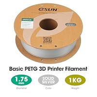 eSUN Hohe Zähigkeit PETG Basic 1.75mm Filament, Silber, 1KG – Ansicht 2